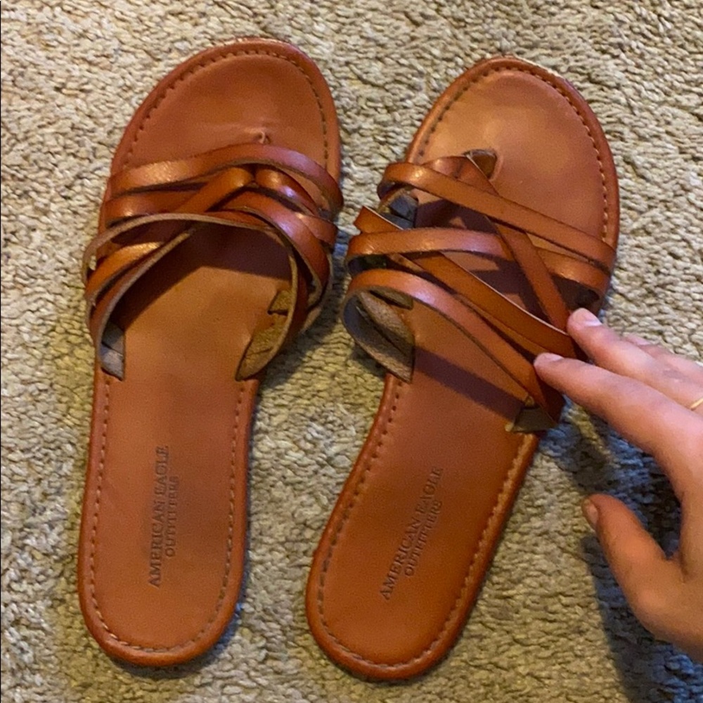 Ae strappy leather sandals